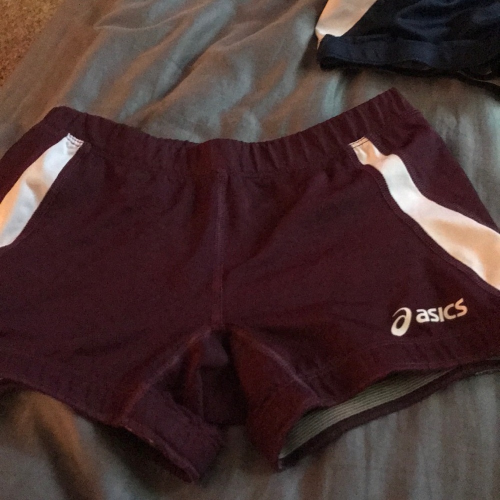 ASICS maroon spandex